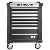Werkstattwagen JET mit 8 Schubladen, 3 Module pro Schublade, schwarz (RAL 9005)