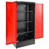 Schrank 2m mit 2 Volltüren, Schwarz