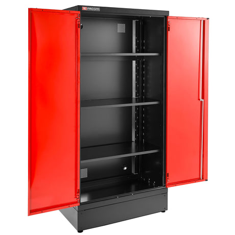 Schrank 2m mit 2 Volltüren, Schwarz