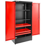 Schrank 2m mit 2 Volltüren, Schwarz