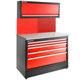 Doppelunterschrank mit 5 Schubladen, Rot