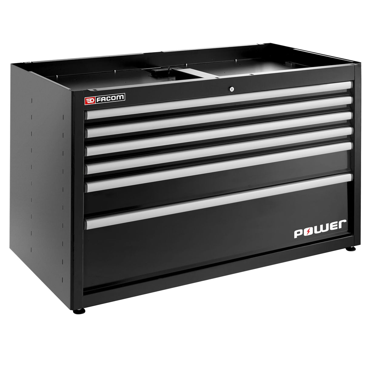 Dopp Unterschrank mit 6 Schubladen + Power-Schublade, Schwarz