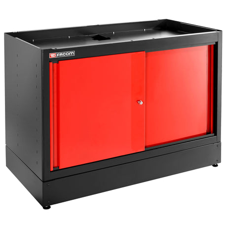 Doppelunterschrank mit 2 Volltüren, Rot