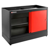 Doppelunterschrank mit 2 Volltüren, Rot