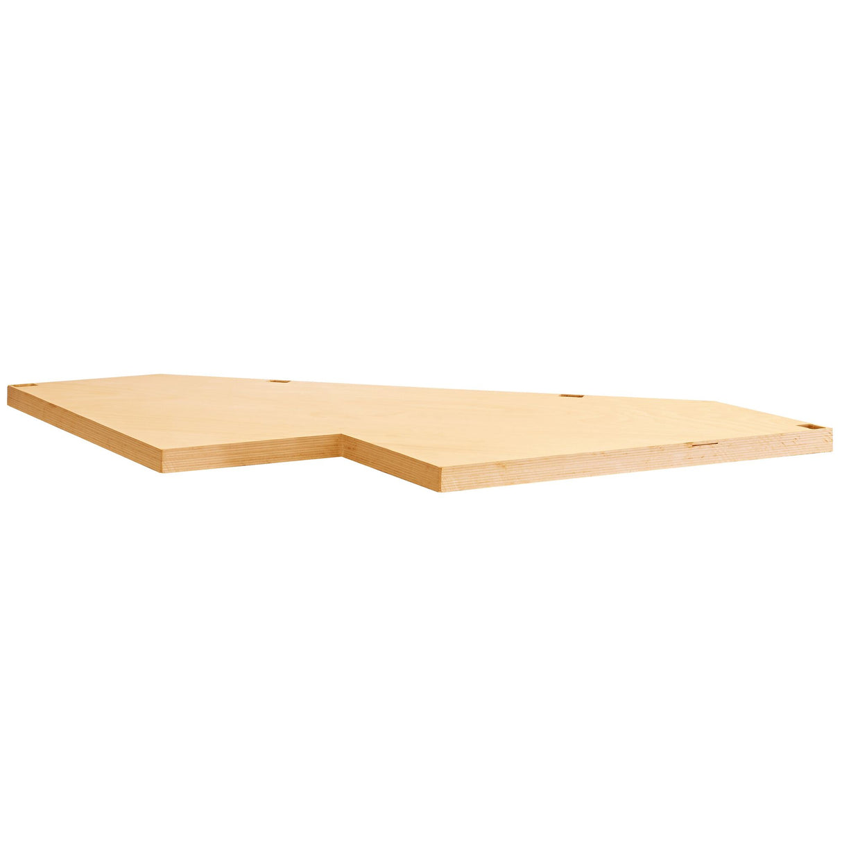 Eckunterschrank mit Holzarbeitsplatte, Rot