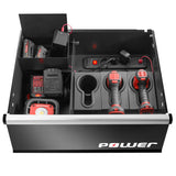 Unterschrank mit 6 Schubladen + 1 Powerschublade, Rot