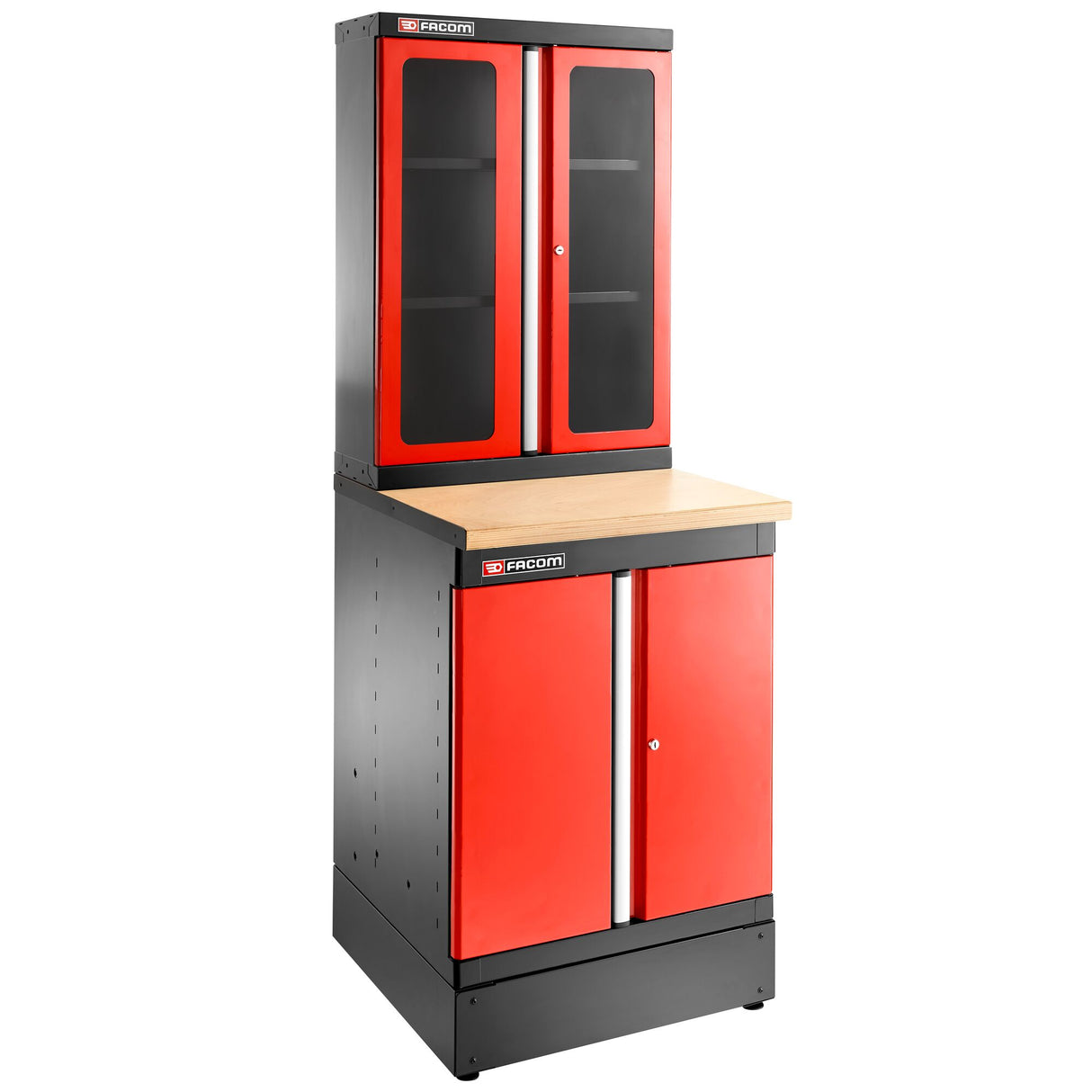 Einzelunterschrank 2 Türen, Rot