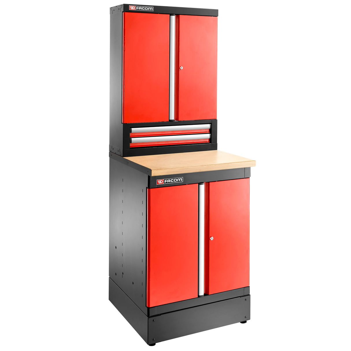 Einzelunterschrank 2 Türen, Rot