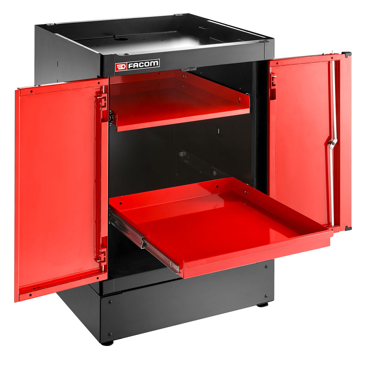 Einzelunterschrank 2 Türen, Rot
