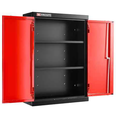 Aufsatzschrank + 2 Volltüren, Rot