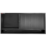 3fach Aufsatzschrank+Rollade, Schwarz