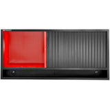 3fach Aufsatzschrank mit Rollade, Rot