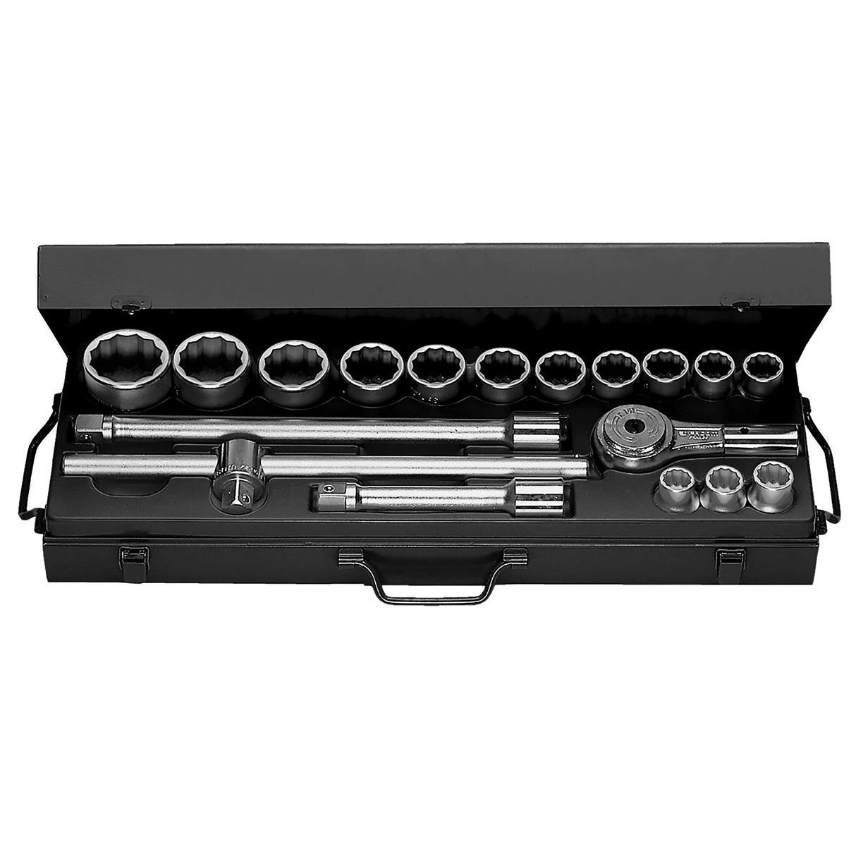 Steckschlüsselsortiment 3/4", 12-Kant, metrisch -