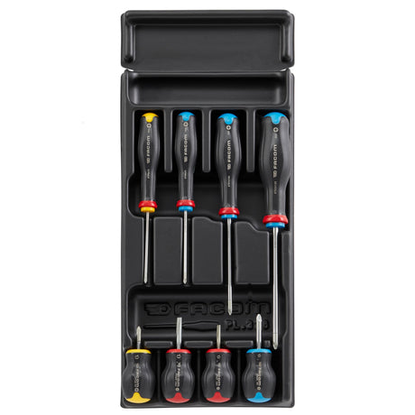 Kunststoffmodul - 8 PROTWIST® Schraubendreher (Schlitz, PH, PZ)