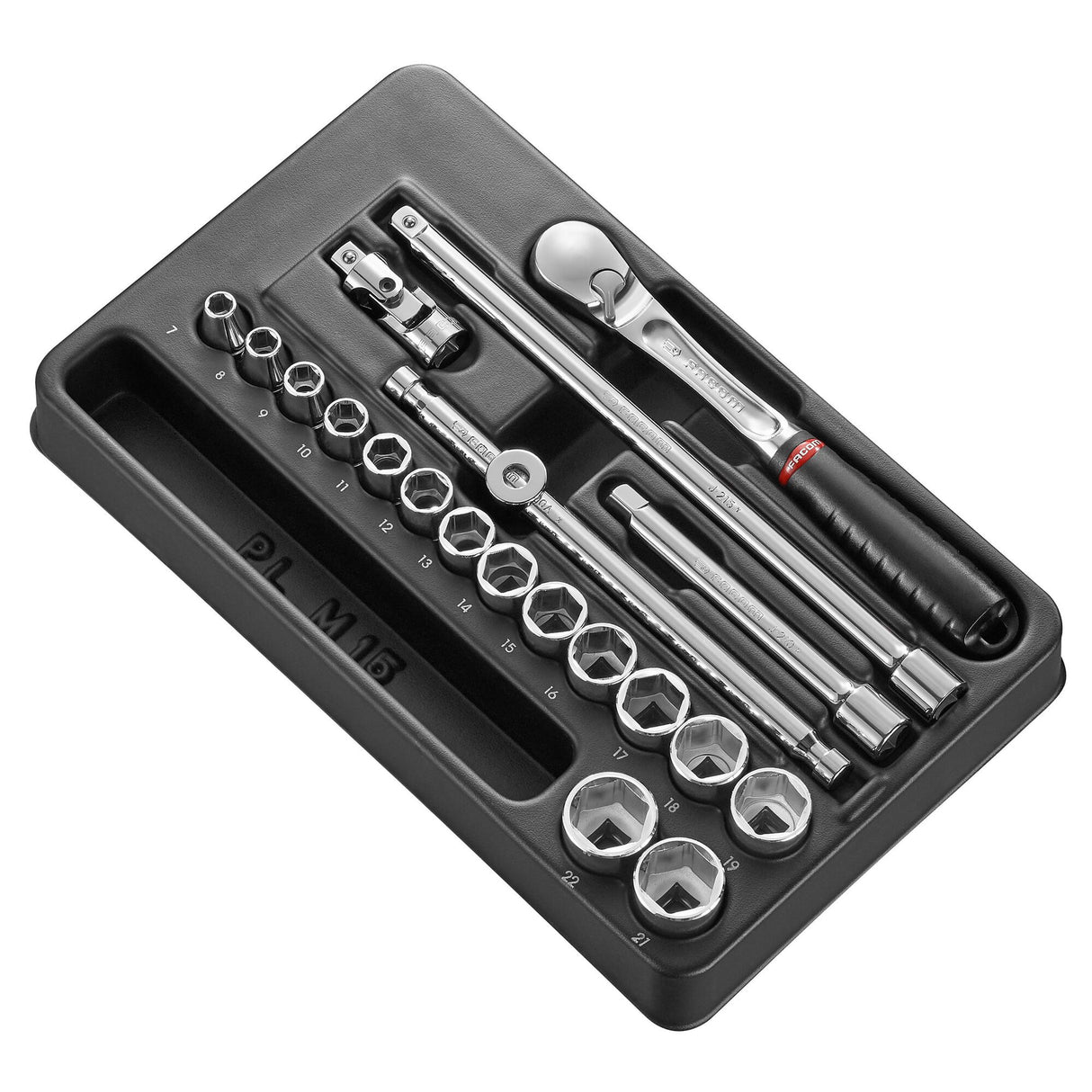 Steckschlüsselmodul 3/8", 6-Kant, metrisch - 20 Teile - JL.161