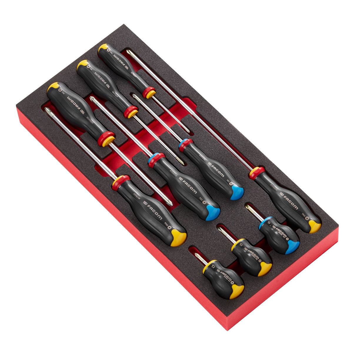 Schaumstoffmodul - 9 PROTWIST® Schraubendreher (Schlitz, 6-kant), SB-Verpackung