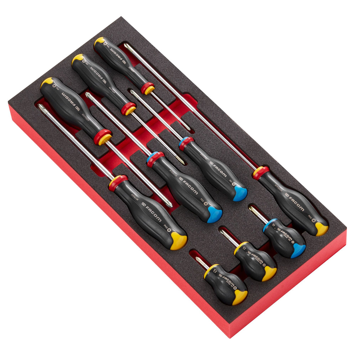 Schaumstoffmodul - 9 PROTWIST® Schraubendreher (Schlitz, 6-kant)