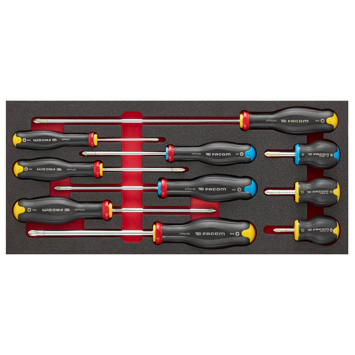 Schaumstoffmodul - 9 PROTWIST® Schraubendreher (Schlitz, 6-kant)