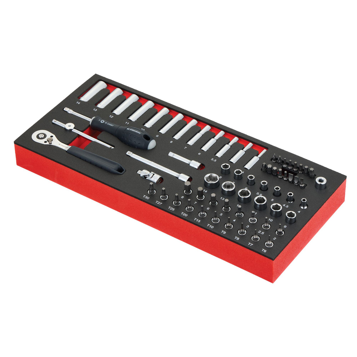 MODM.RL151-66 - START Schaumstoffmodul mit 1/4" Steckschlüssel, 66-tlg.