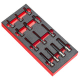1/2" metrisches 6-Kant-Steckschlüssel Schaumstoffmodul 14tlg.