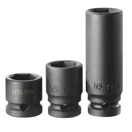 Metrischer 6-Punkt Stubby Impact Steckschlüssel 19mm