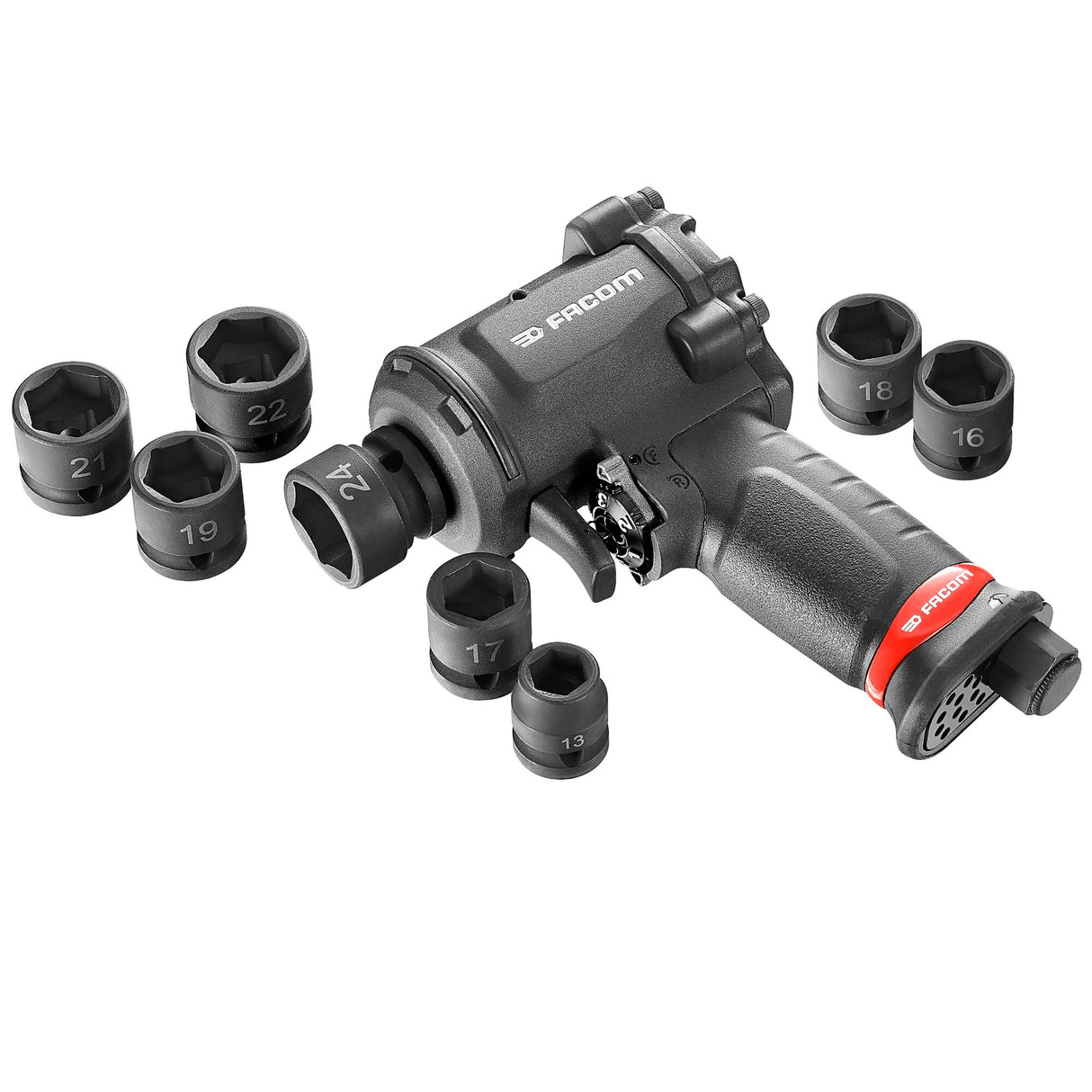Metrisches 6-Punkt Stubby Impact Steckschlüssel-Set, 1/2" Antrieb, 9-tlg.
