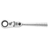 Ultrakompakte 1/4" Umschaltknarre mit 180°-Gelenkkopf für 1/4" Steckschlüssel, Serie HX