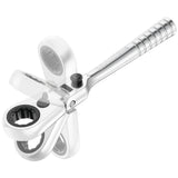 Ultrakompakte 1/4" Umschaltknarre mit 180°-Gelenkkopf für 1/4" Steckschlüssel, Serie HX