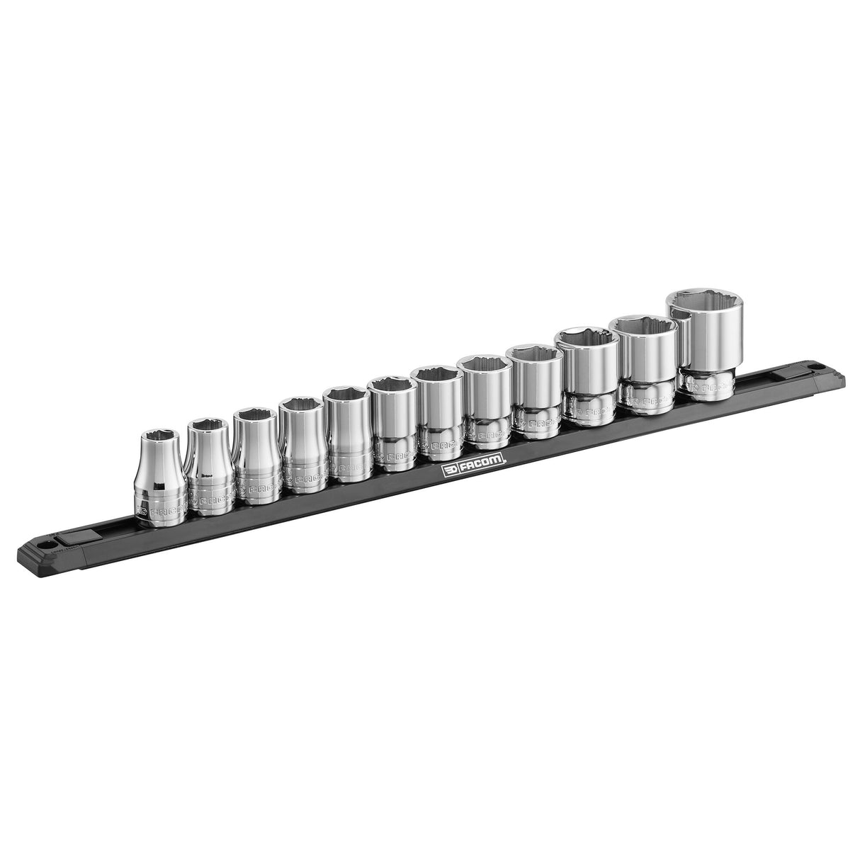 OGV® GRIP Steckschlüssel Set 1/2" 6-kant, 10 -24mm, 12-tlg. auf einer Schiene