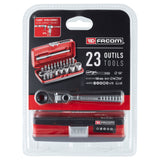 Steckschlüssel-Set 1/4", 23-tlg., SB-Verpackung