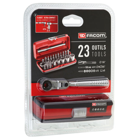 Steckschlüssel-Set 1/4", 23-tlg., SB-Verpackung