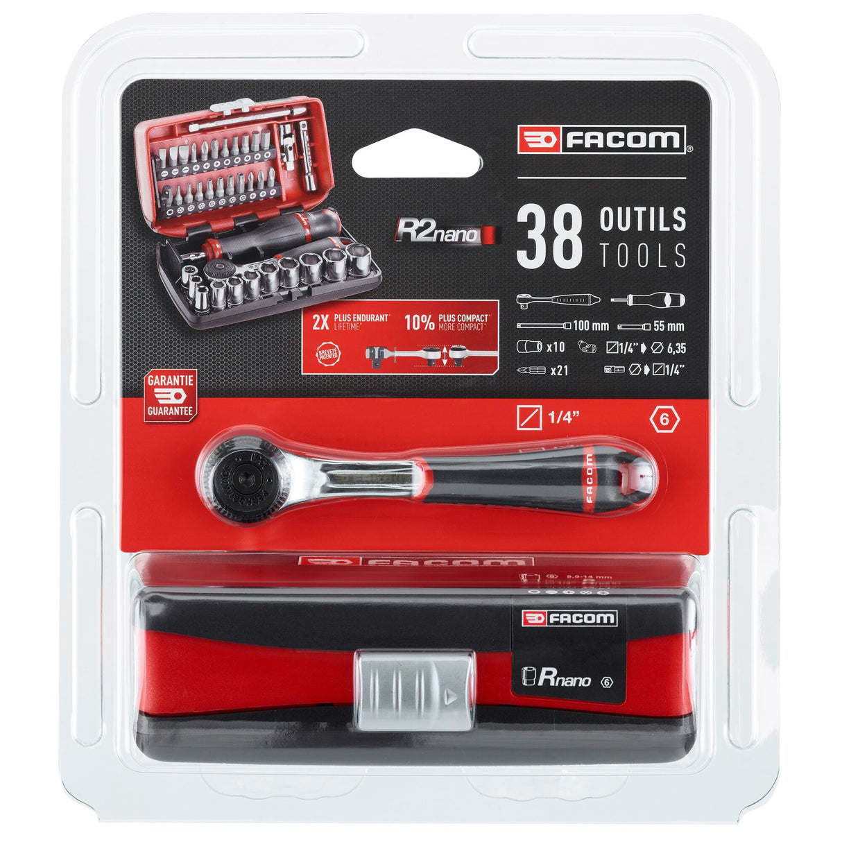 Steckschlüssel-Set 1/4", Sechskant, metrisch, 5,5 - 14mm