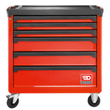 Werkstattwagen ROLL mit 6 Schubfächer, 4 Module pro Schubfach, rot (RAL 3020)