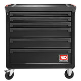 Werkstattwagen ROLL mit 6 Schubfächer, 4 Module pro Schubfach, rot (schwarz 9004)