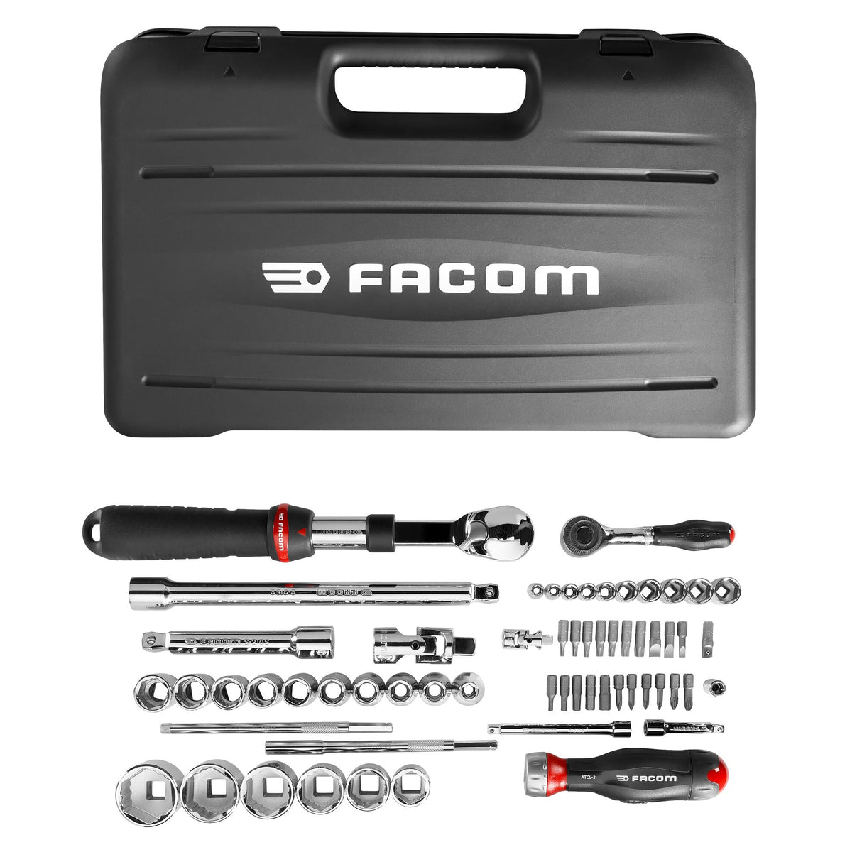 OGV® GRIP Steckschlüssel-Set 1/2" und 1/4" 6-kant, 60-tlg.