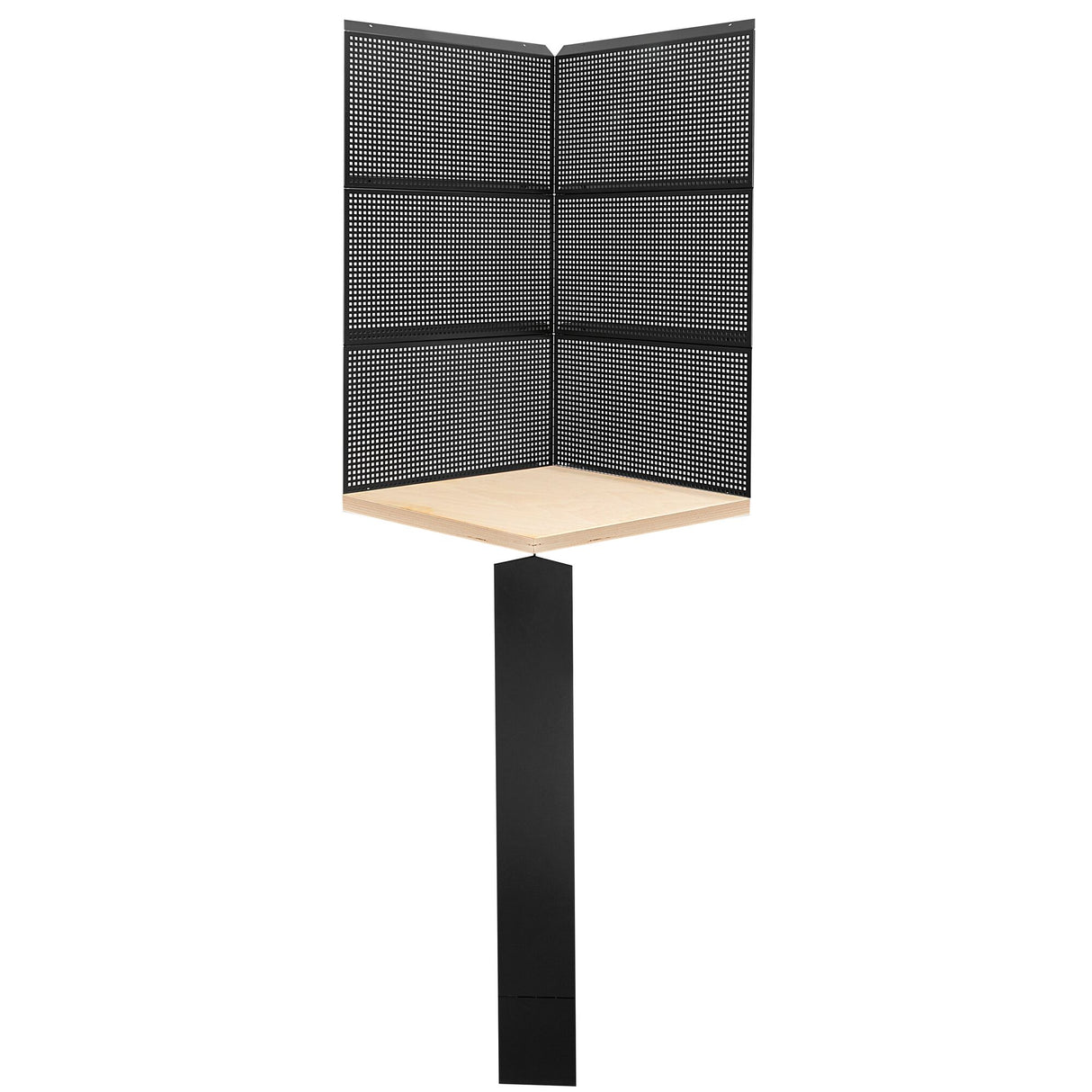 ROLL Werkstattsystem RWS2.0 - Eckschrank mit Holzarbeitsplatte und 6 Paneelen