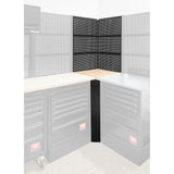 ROLL Werkstattsystem RWS2.0 - Eckschrank mit Holzarbeitsplatte und 6 Paneelen