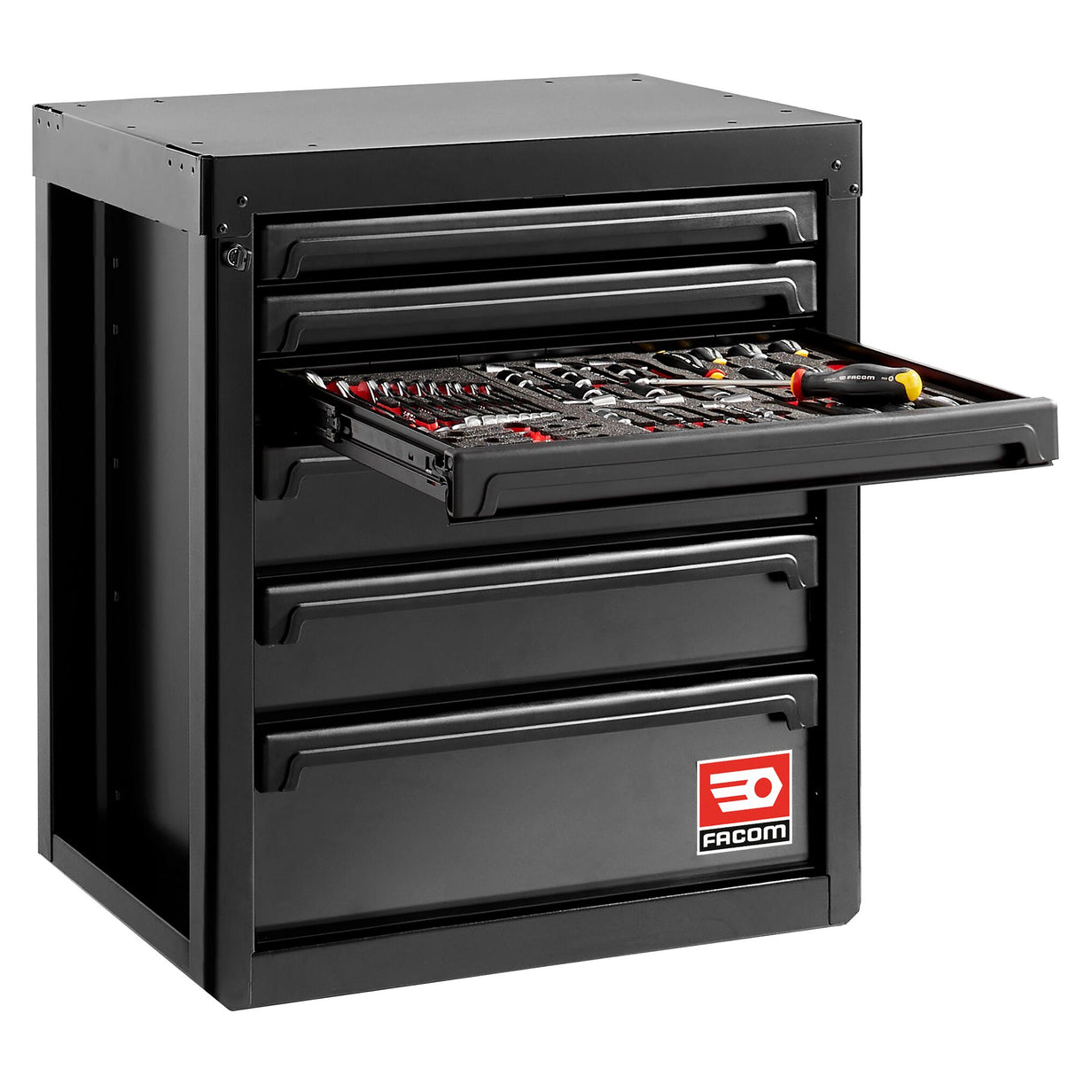 ROLL Werkstattsystem RWS2.0 - Unterschrank mit 6 Schubladen, schwarz