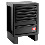 ROLL Werkstattsystem RWS2.0 - Unterschrank mit 7 Schubladen, schwarz
