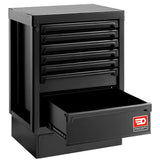 ROLL Werkstattsystem RWS2.0 - Unterschrank mit 7 Schubladen, schwarz
