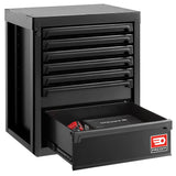 ROLL Werkstattsystem RWS2.0 - Unterschrank mit 7 Schubladen, schwarz