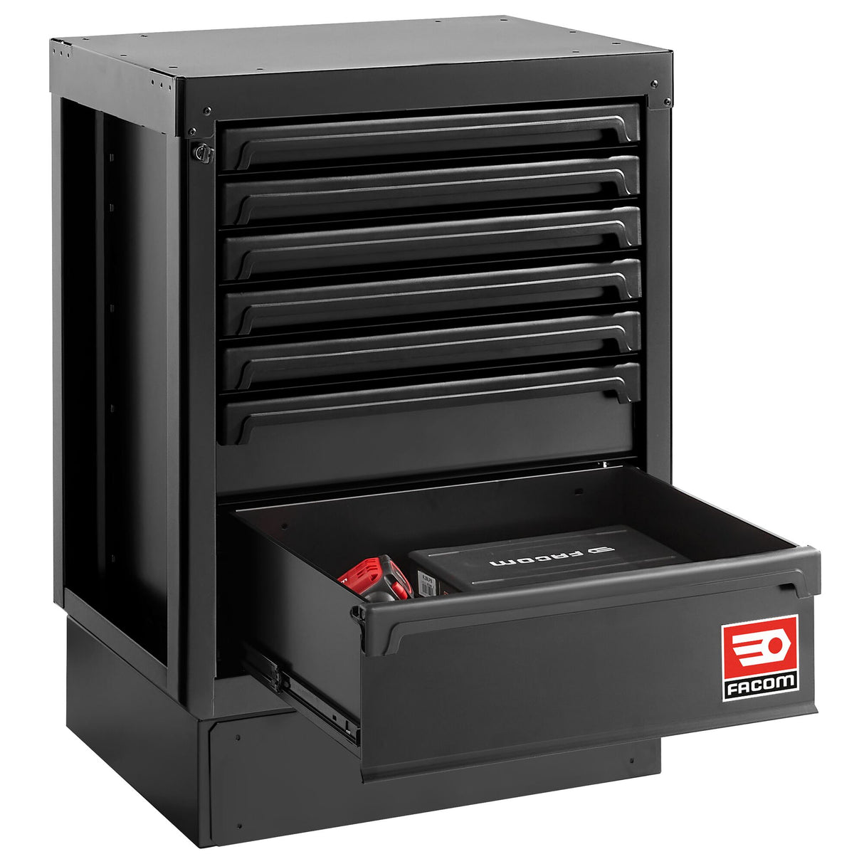 ROLL Werkstattsystem RWS2.0 - Unterschrank mit 7 Schubladen, schwarz