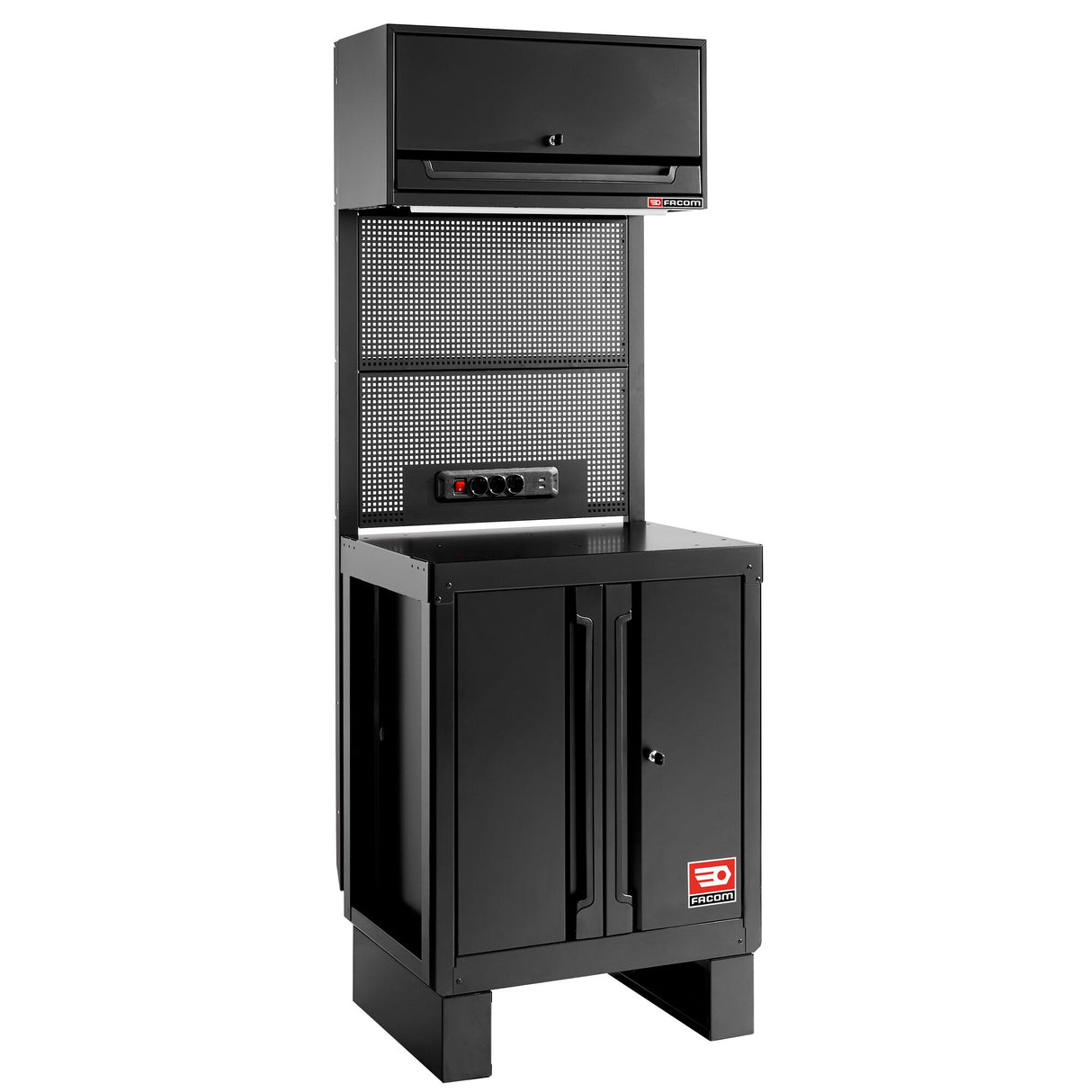 ROLL Werkstattsystem RWS2.0 - Unterschrank mit 2 Volltüren, schwarz