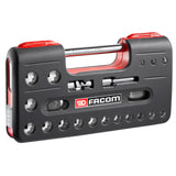 21-teiliger DBOX Satz mit metrischen 1/2" 12-Kant-Steckschlüsseln -