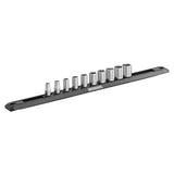 OGV® GRIP Steckschlüssel Set 1/4" 6-kant, 5,5 -14mm, 10-tlg. auf einer Schiene