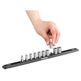 OGV® GRIP Steckschlüssel Set 1/4" 6-kant, 5,5 -14mm, 10-tlg. auf einer Schiene