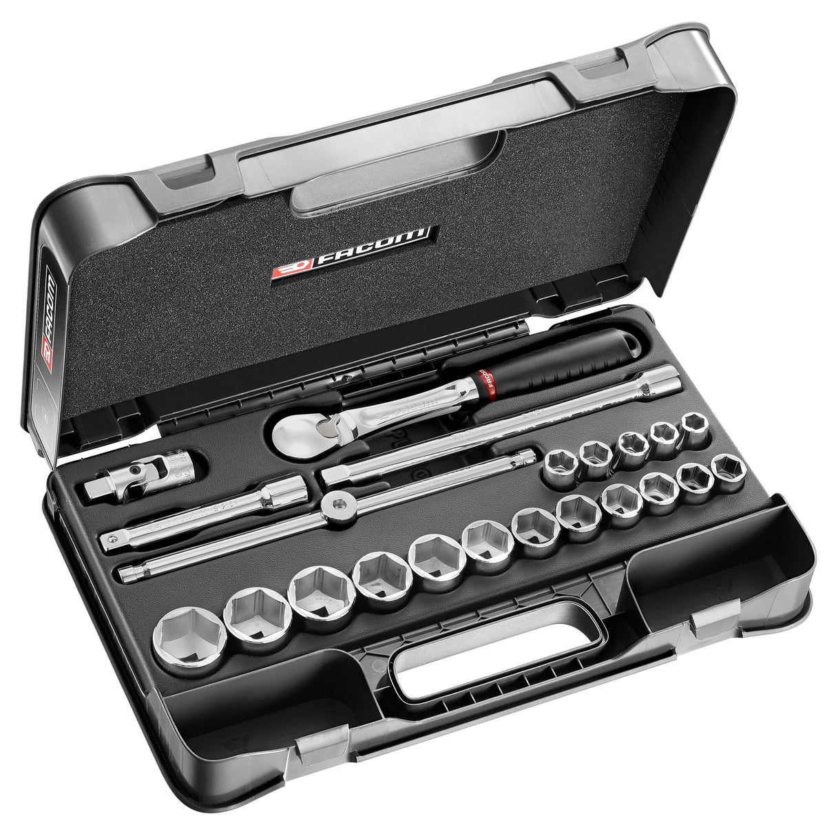 Steckschlüsselsortiment 1/2", 6-Kant, zöllig - 22 Teile - SL.161-2P6U