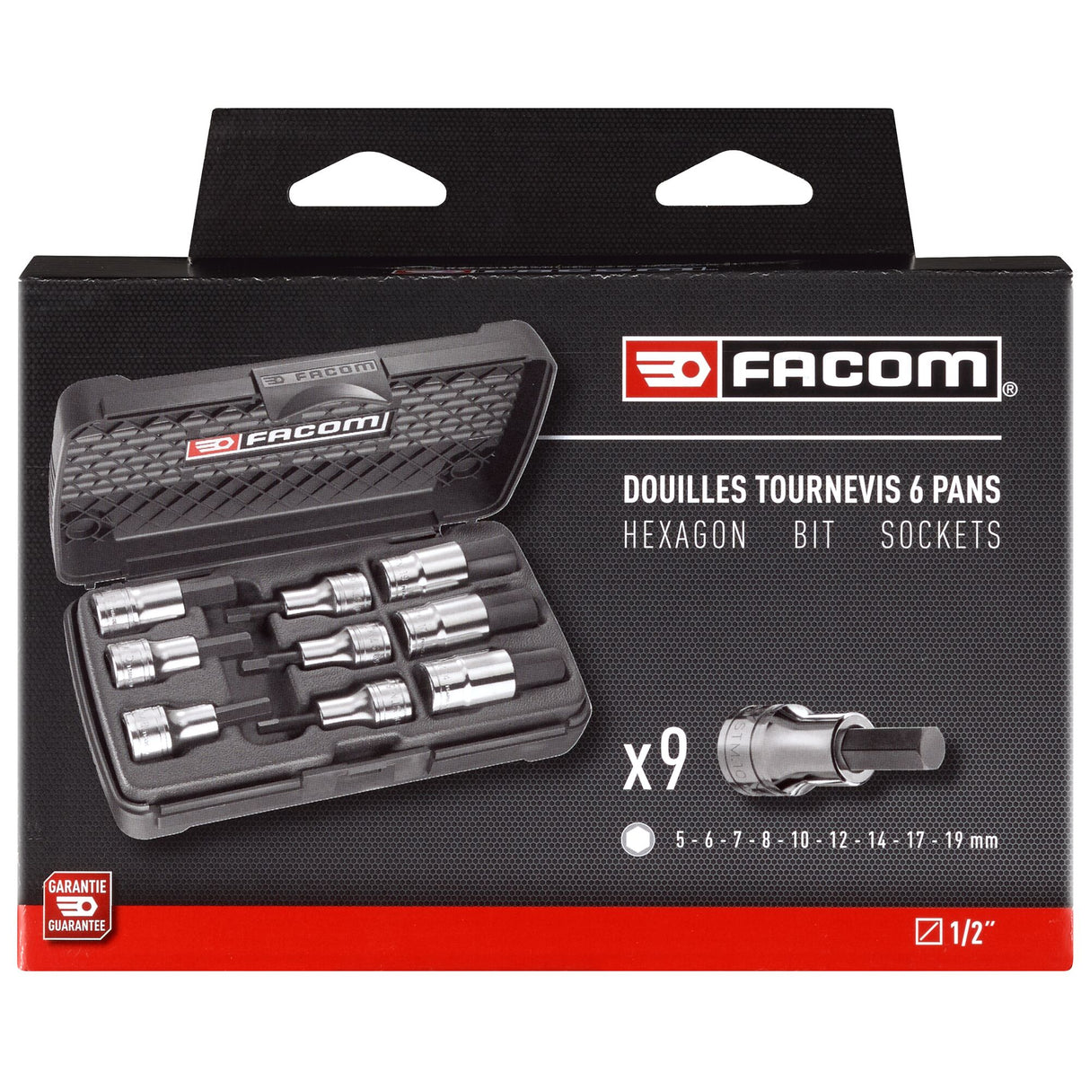 Satz mit 6 metrischen 1/2" Sechskant-Bits