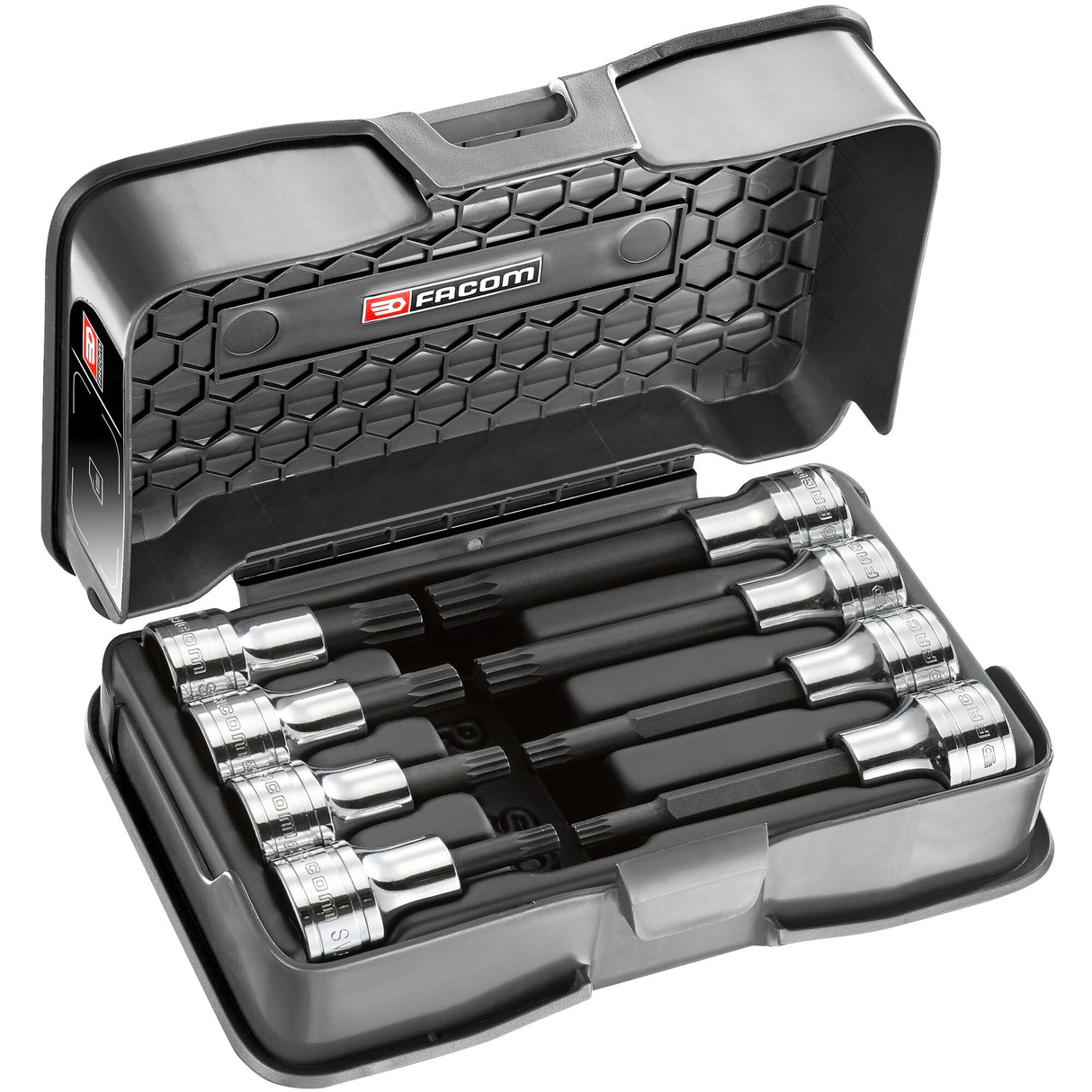 Koffer mit kurzen und langen XZN® Bit-Stecknüssen 1/2" - 8 Teile